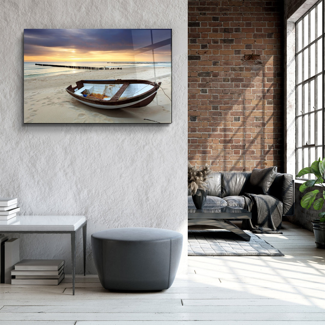 ・"SeaSide"・Glass Wall Art | Artdesigna Glass Printing Wall Arts.