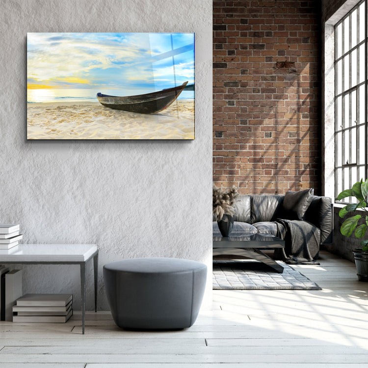 ・"SeaSide"・Glass Wall Art | Artdesigna Glass Printing Wall Arts.