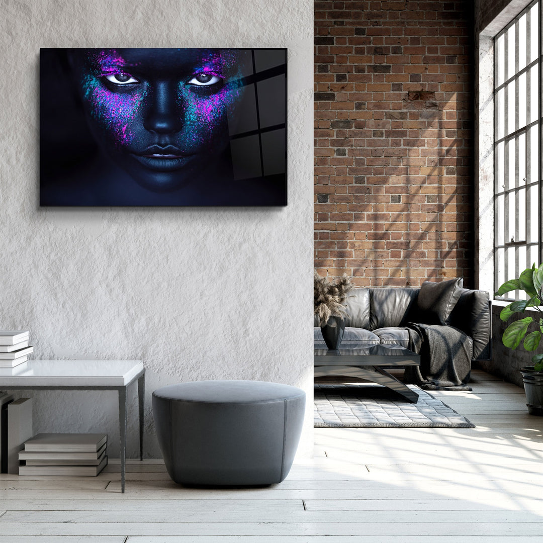 ・"Neon Freckles"・Glass Wall Art | Artdesigna Glass Printing Wall Arts.