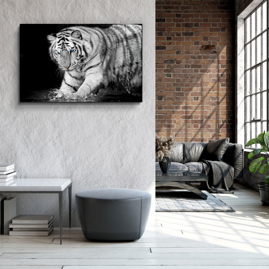 ・"Tiger 2"・Glass Wall Art | Artdesigna Glass Printing Wall Arts.