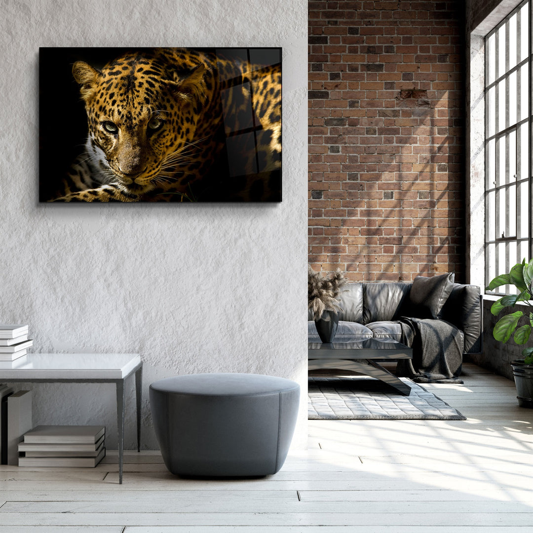 ・"Leopard"・Glass Wall Art | Artdesigna Glass Printing Wall Arts.