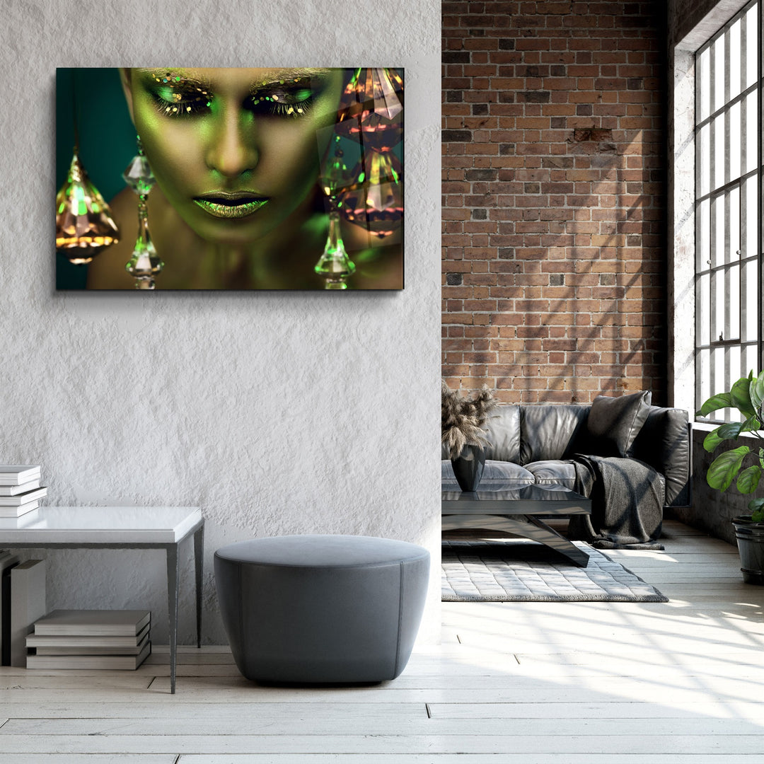 ・"Woman Portrait 26"・Glass Wall Art | Artdesigna Glass Printing Wall Arts.