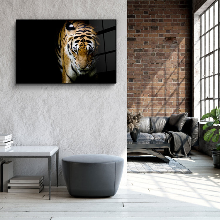 ・"Tiger 3"・Glass Wall Art | Artdesigna Glass Printing Wall Arts.