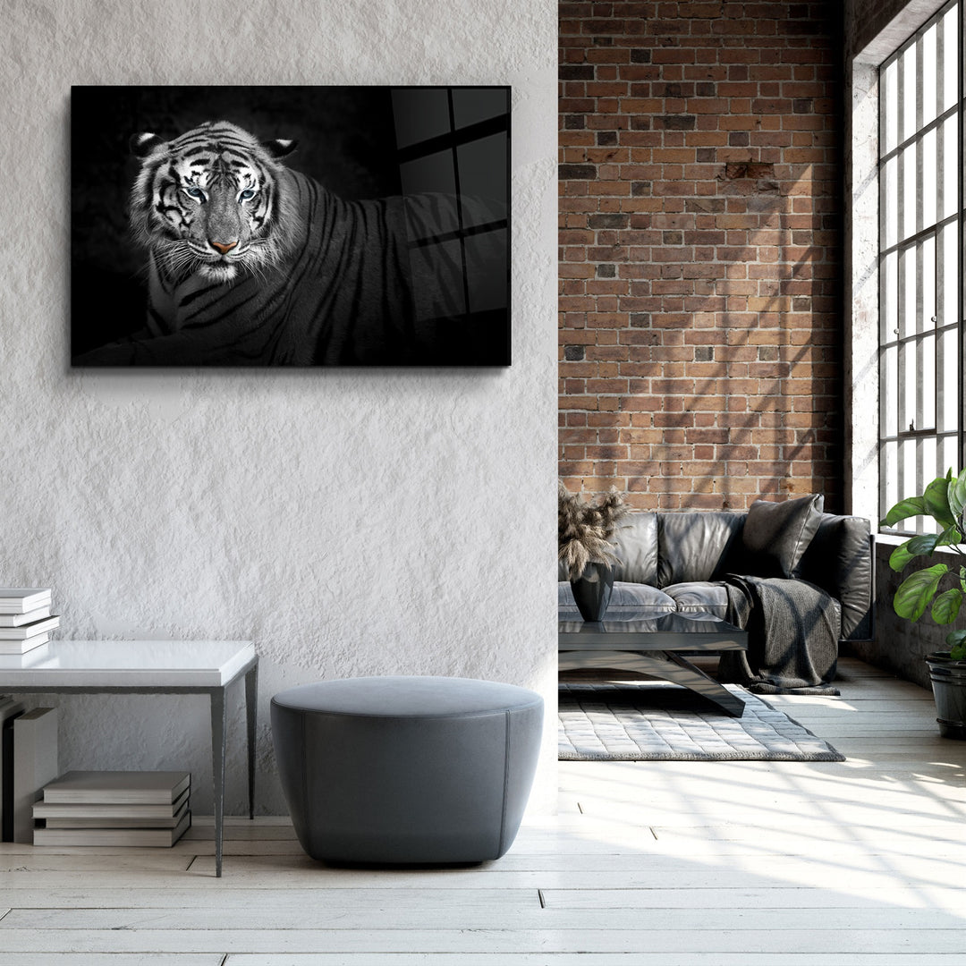 ・"Tiger 4"・Glass Wall Art | Artdesigna Glass Printing Wall Arts.