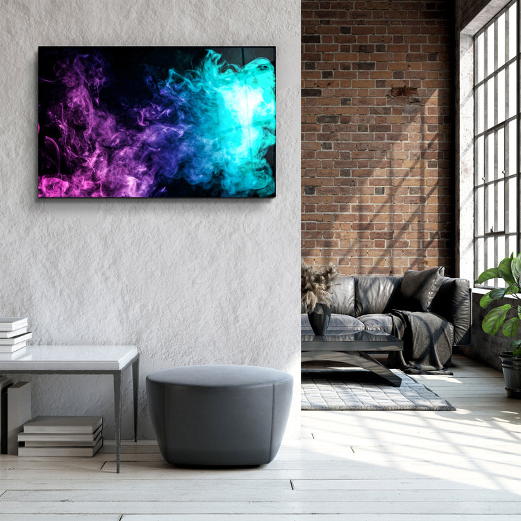 ・"Colored Smoke"・Glass Wall Art | Artdesigna Glass Printing Wall Arts.