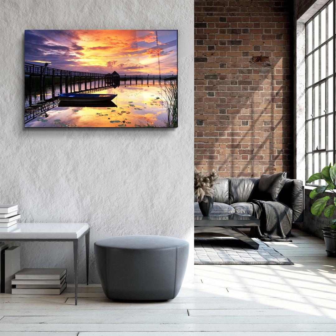 ・"Sunset 2"・Glass Wall Art | Artdesigna Glass Printing Wall Arts.