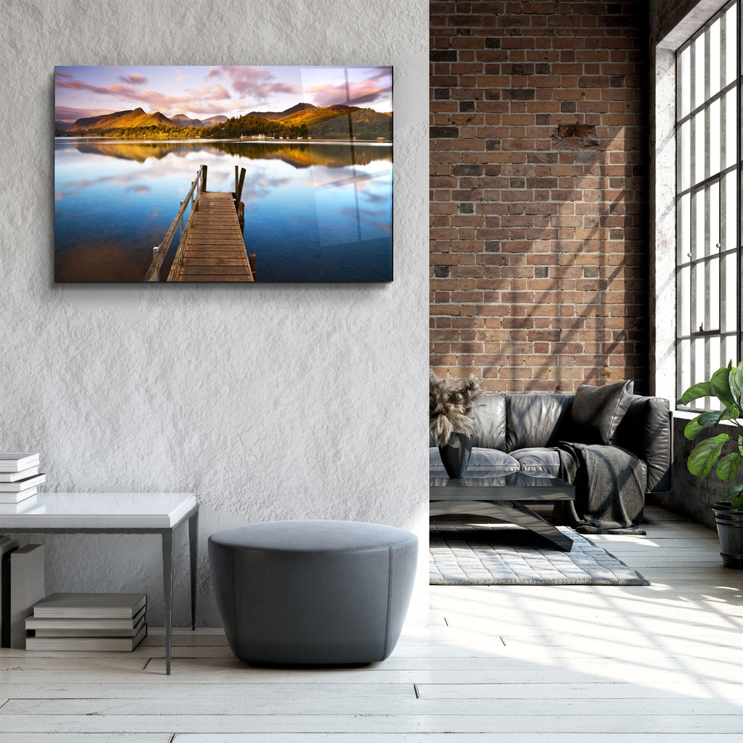 ・"Lake Landscape"・Glass Wall Art | Artdesigna Glass Printing Wall Arts.