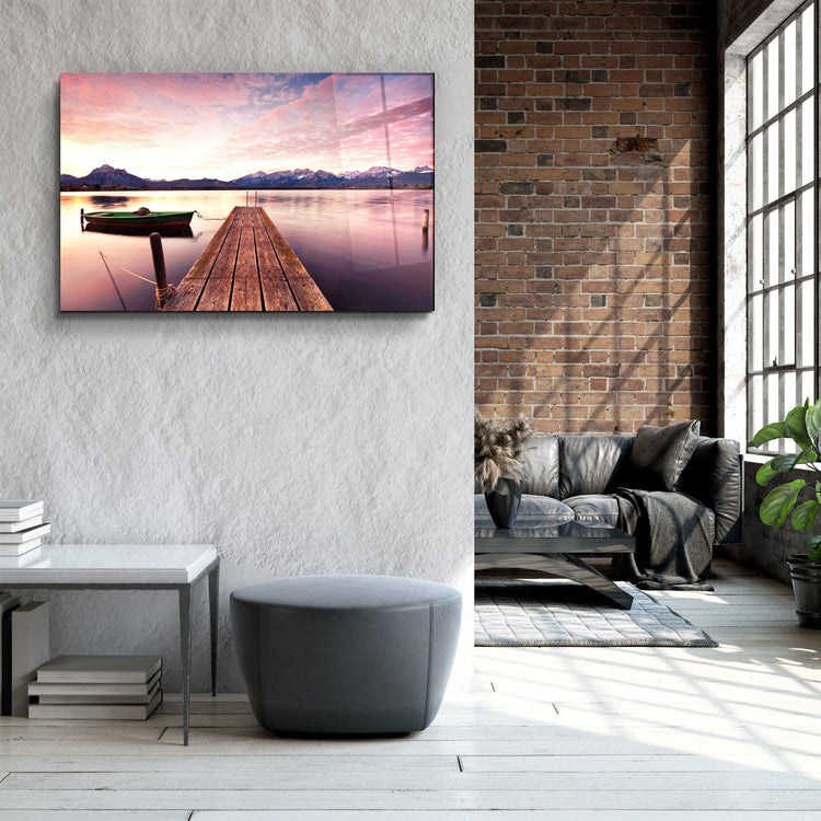 ・"Sunset on the Beach"・Glass Wall Art | Artdesigna Glass Printing Wall Arts.