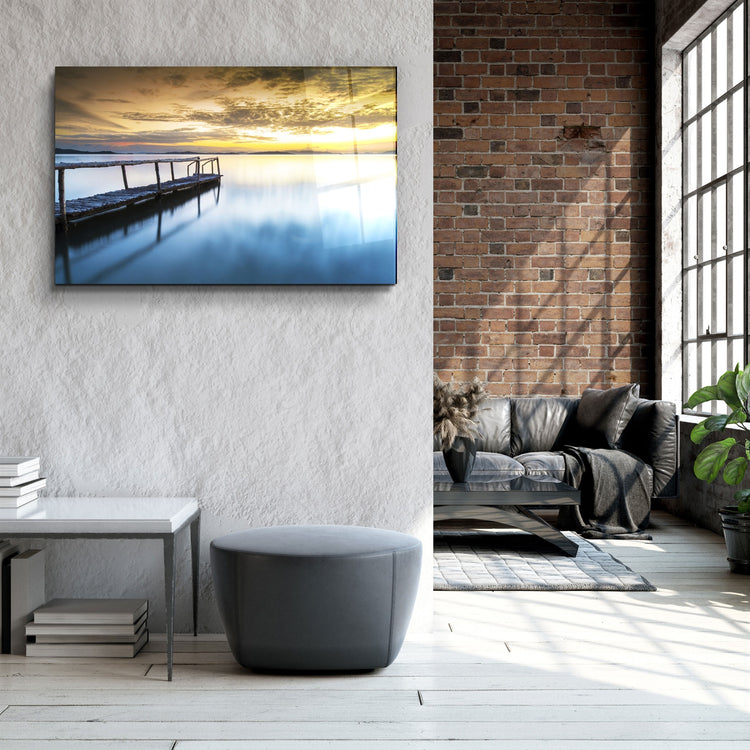 ・"Sunset on the Beach"・Glass Wall Art | Artdesigna Glass Printing Wall Arts.