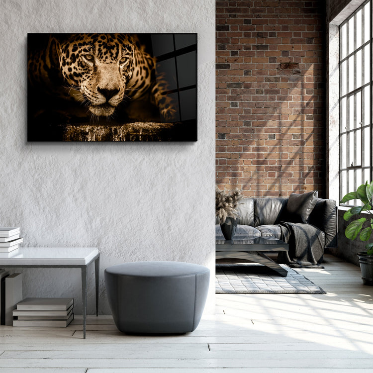 ・"Leopard"・Glass Wall Art | Artdesigna Glass Printing Wall Arts.