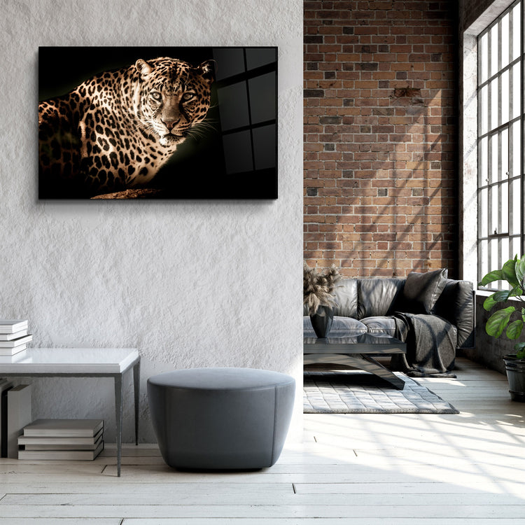 ・"Leopard"・Glass Wall Art | Artdesigna Glass Printing Wall Arts.