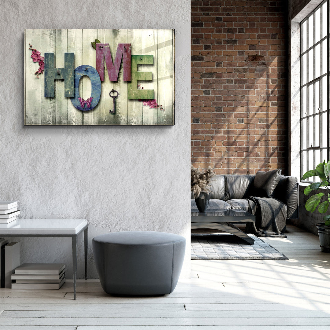 ・"Home"・Glass Wall Art | Artdesigna Glass Printing Wall Arts.