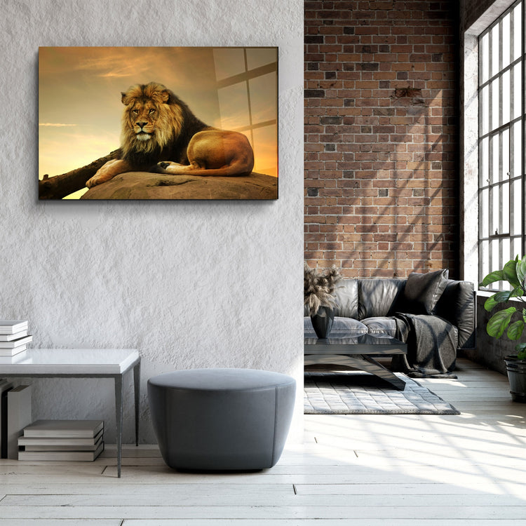 ・"Lion"・Glass Wall Art | Artdesigna Glass Printing Wall Arts.