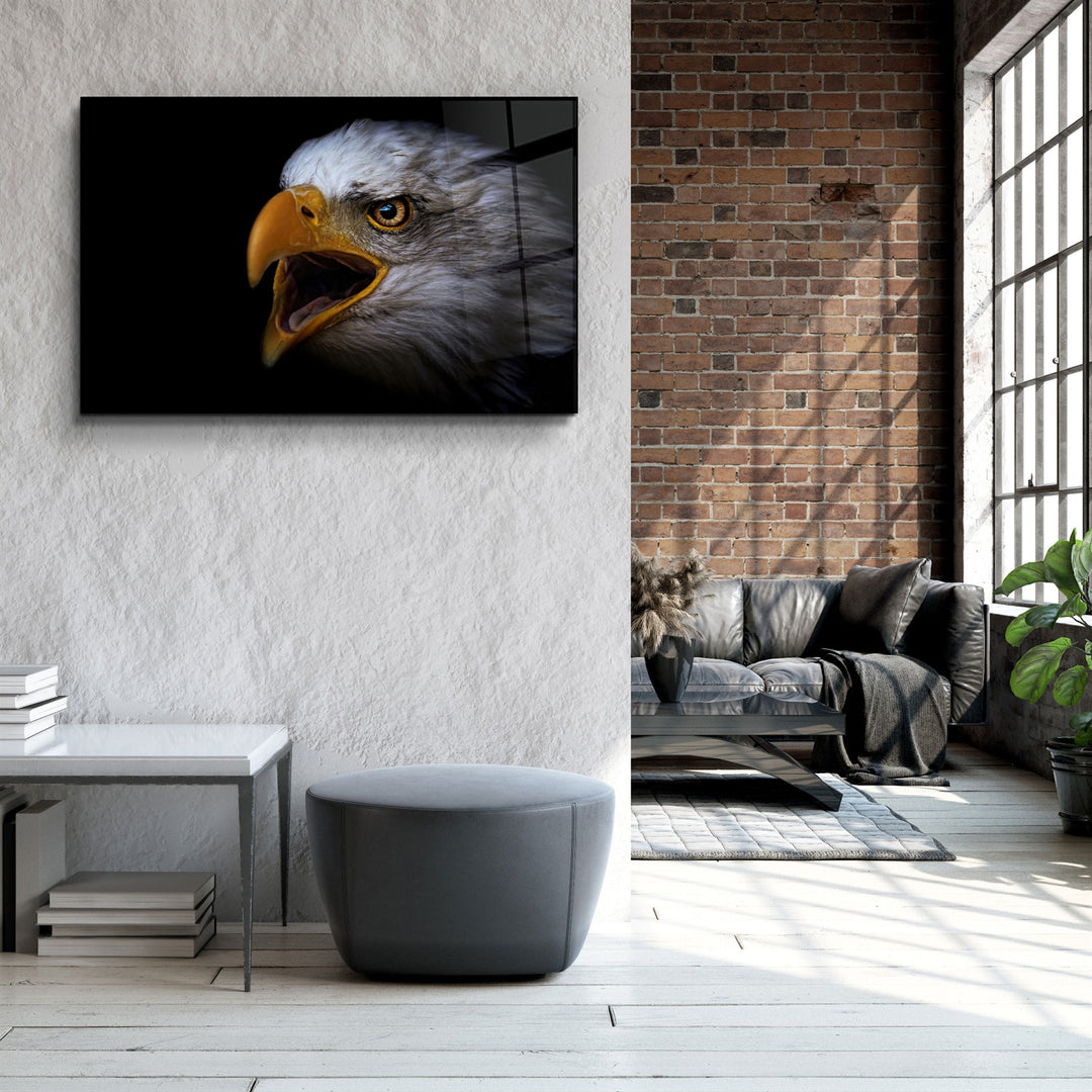 ・"Eagle Scream"・Glass Wall Art | Artdesigna Glass Printing Wall Arts.