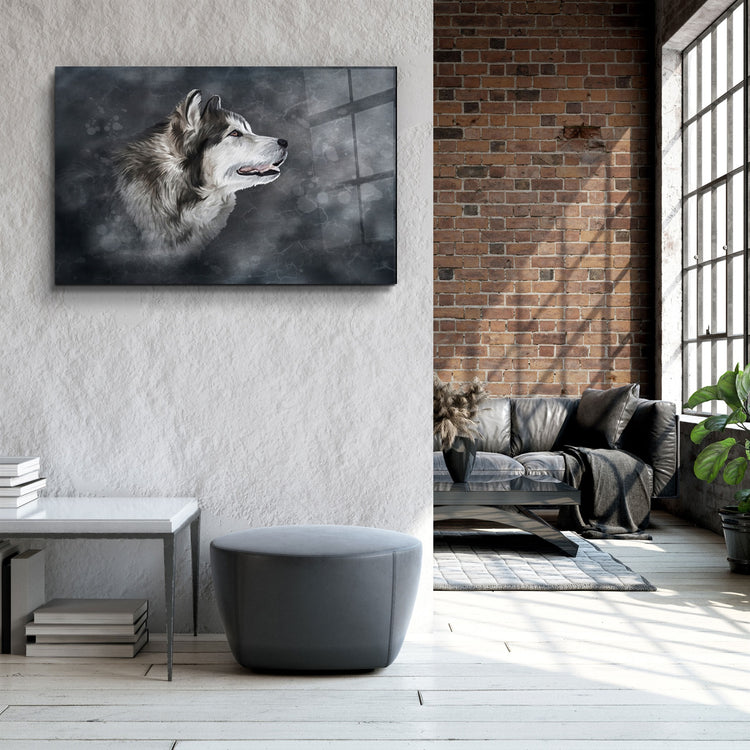 ・"Wolf 2"・Glass Wall Art | Artdesigna Glass Printing Wall Arts.