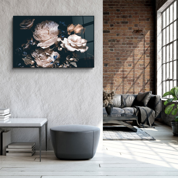 ・"Hidden Flowers"・Glass Wall Art | Artdesigna Glass Printing Wall Arts.