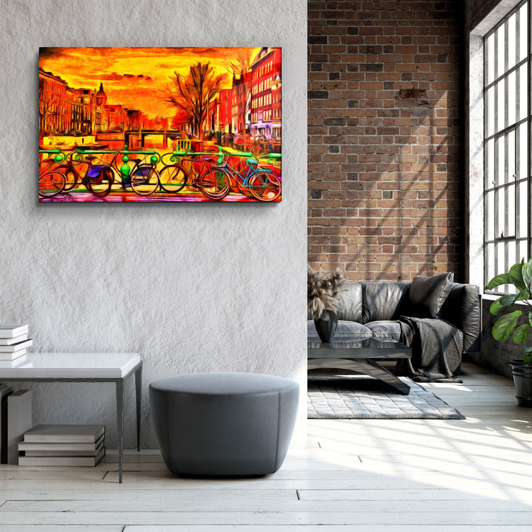 ・"Amsterdam Abstract"・Glass Wall Art | Artdesigna Glass Printing Wall Arts.