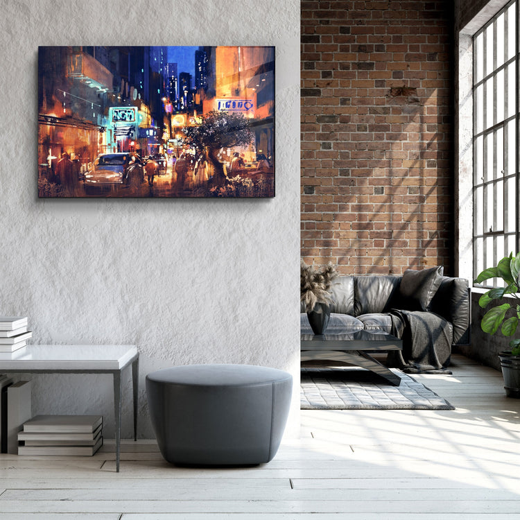 ・"The Street"・Glass Wall Art | Artdesigna Glass Printing Wall Arts.