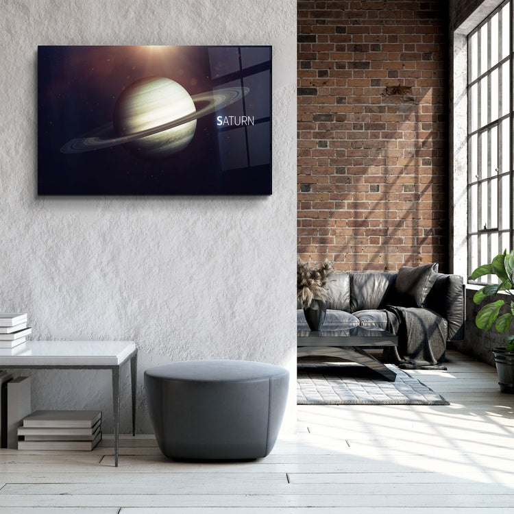 ・"Saturn"・Glass Wall Art | Artdesigna Glass Printing Wall Arts.