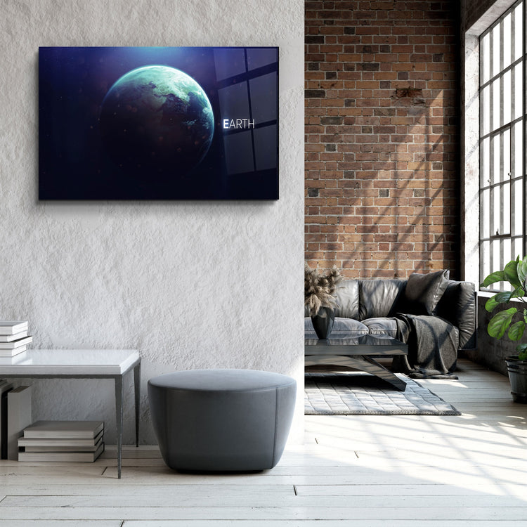 ・"Earth"・Glass Wall Art | Artdesigna Glass Printing Wall Arts.