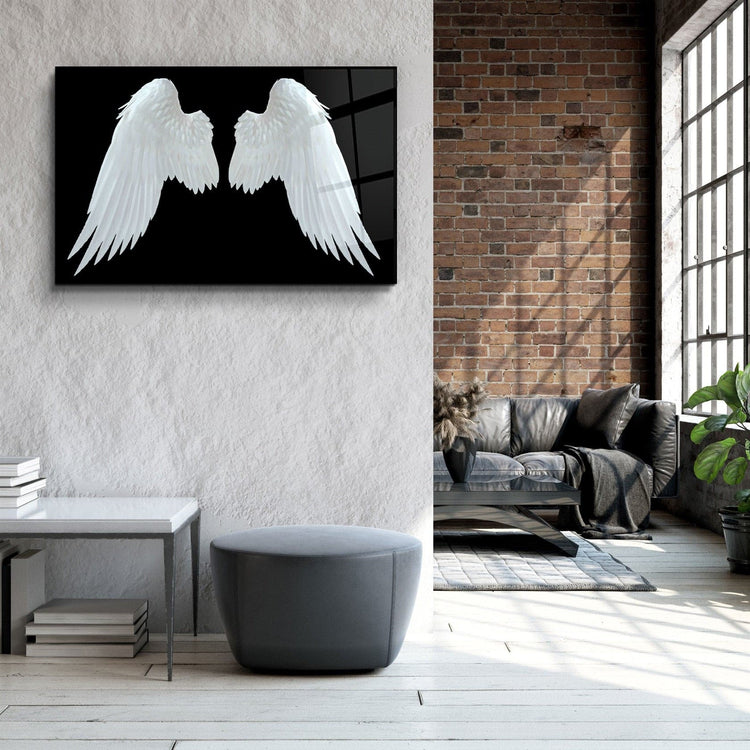 ・"Angel Wings"・Glass Wall Art | Artdesigna Glass Printing Wall Arts.