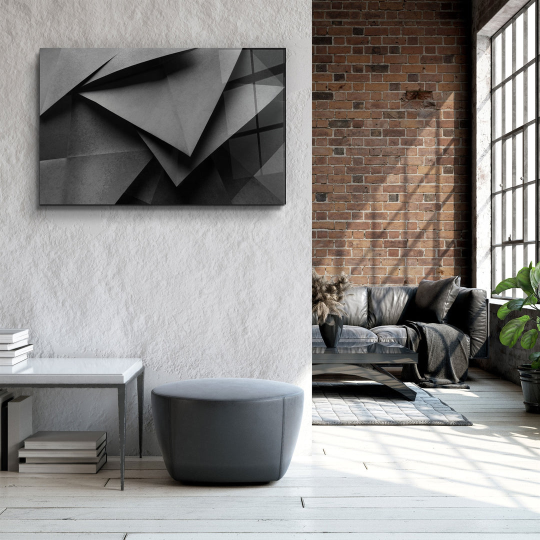 ・"Black Paper"・Glass Wall Art | Artdesigna Glass Printing Wall Arts.