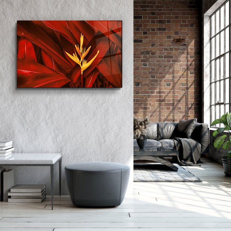 ・"Leaves"・Glass Wall Art | Artdesigna Glass Printing Wall Arts.