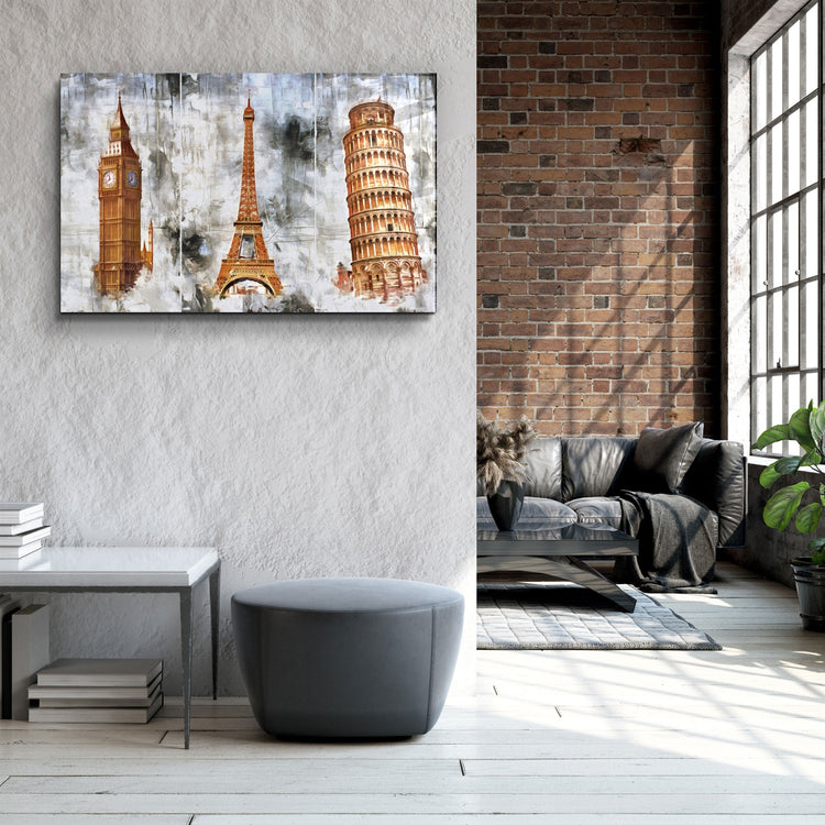 ・"Towers Trio"・Glass Wall Art | Artdesigna Glass Printing Wall Arts.