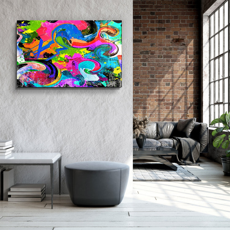 ・"Color Mix"・Glass Wall Art | Artdesigna Glass Printing Wall Arts.