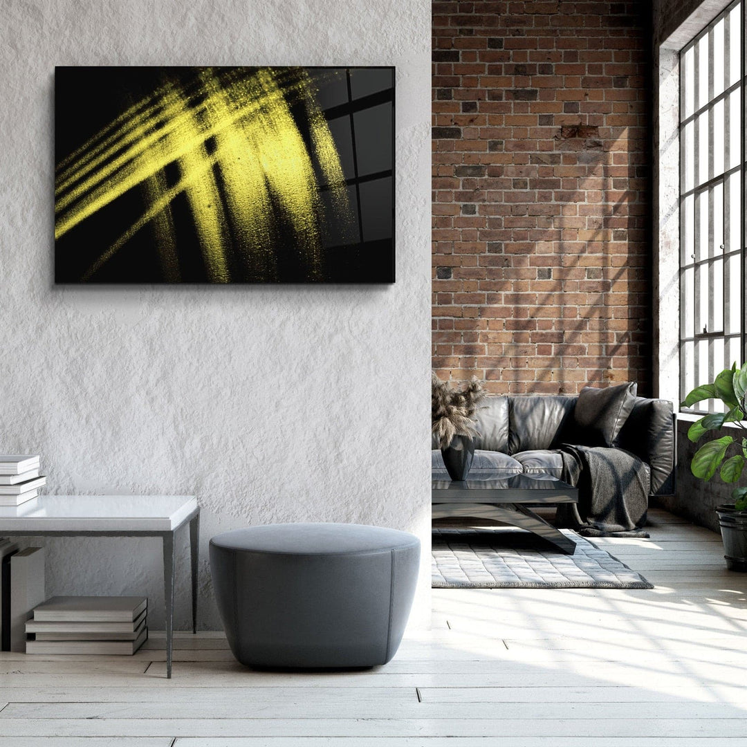 ・"Yellow Pattern"・Glass Wall Art | Artdesigna Glass Printing Wall Arts.