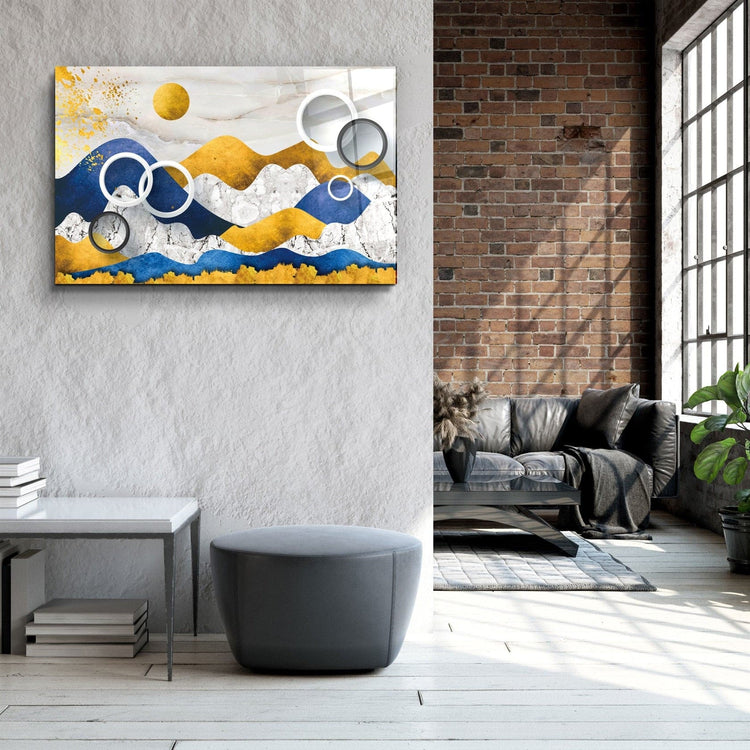 ・"Abstract Landscape"・Glass Wall Art | Artdesigna Glass Printing Wall Arts.