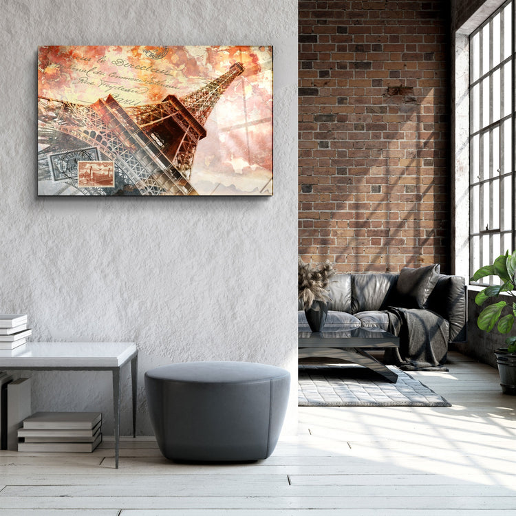 ・"Abstract Eiffel Tower"・Glass Wall Art | Artdesigna Glass Printing Wall Arts.