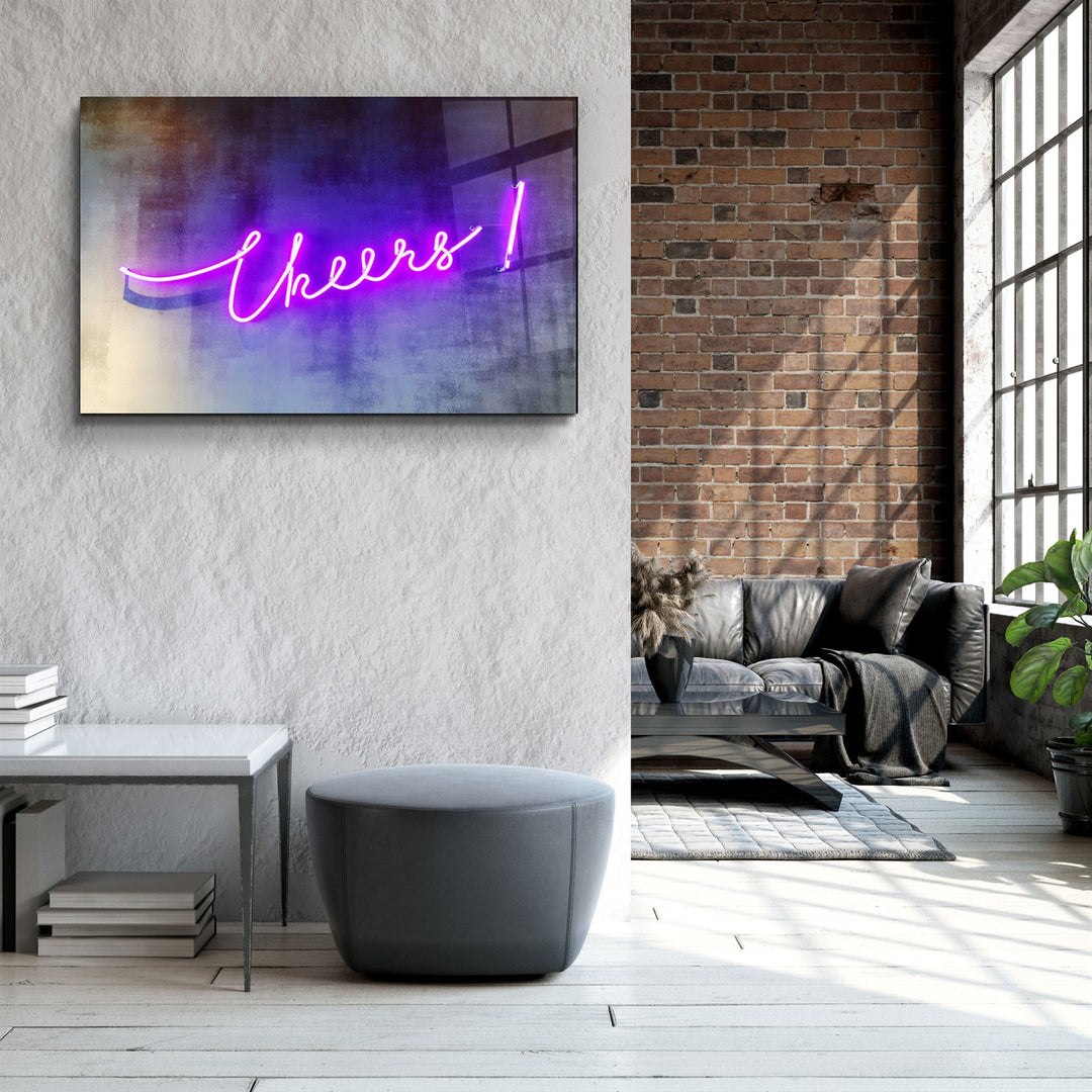 ・"Cheers!"・Glass Wall Art | Artdesigna Glass Printing Wall Arts.