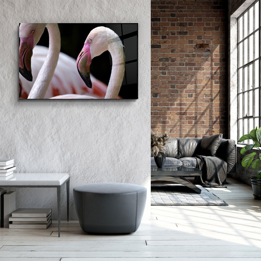 ・"Flamingo V4"・Glass Wall Art | Artdesigna Glass Printing Wall Arts.