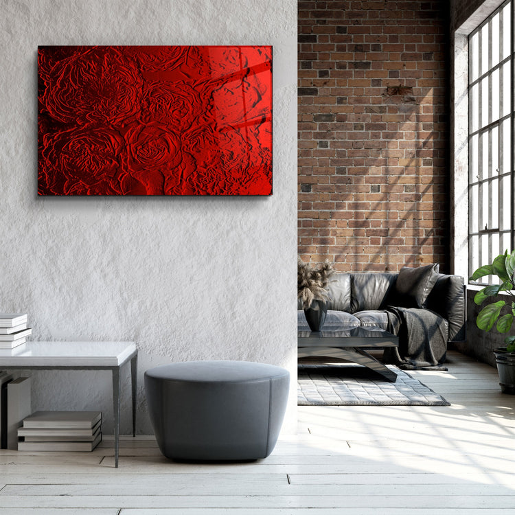 ・"Rose Pattern"・Glass Wall Art | Artdesigna Glass Printing Wall Arts.