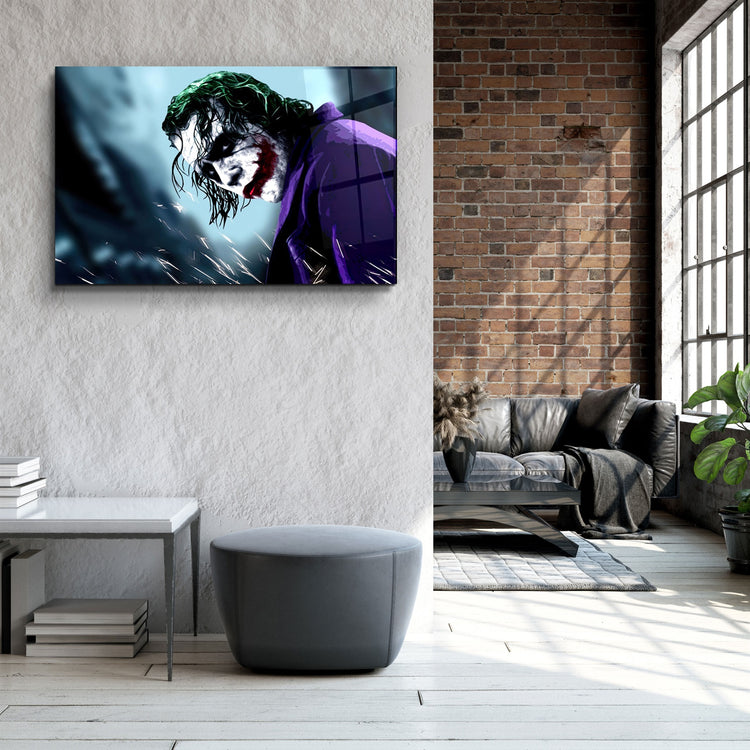 ・"Joker V2"・Glass Wall Art | Artdesigna Glass Printing Wall Arts.