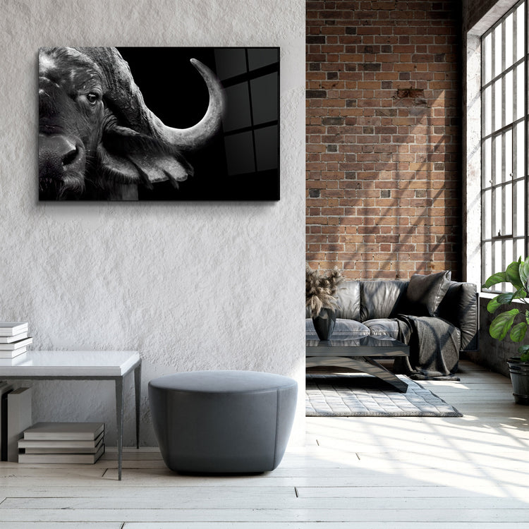 ・"Buffalo"・Glass Wall Art | Artdesigna Glass Printing Wall Arts.