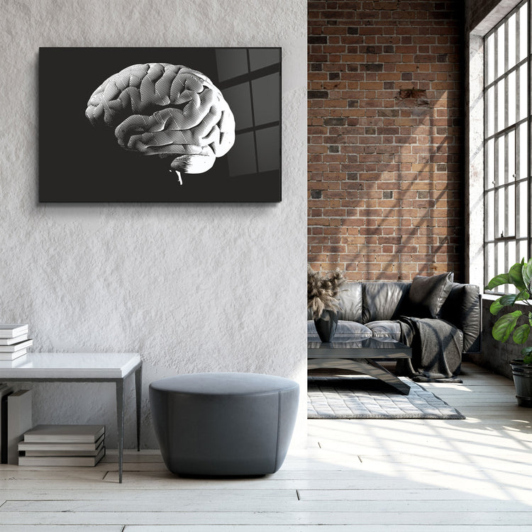 ・"Brain Lines"・Glass Wall Art | Artdesigna Glass Printing Wall Arts.