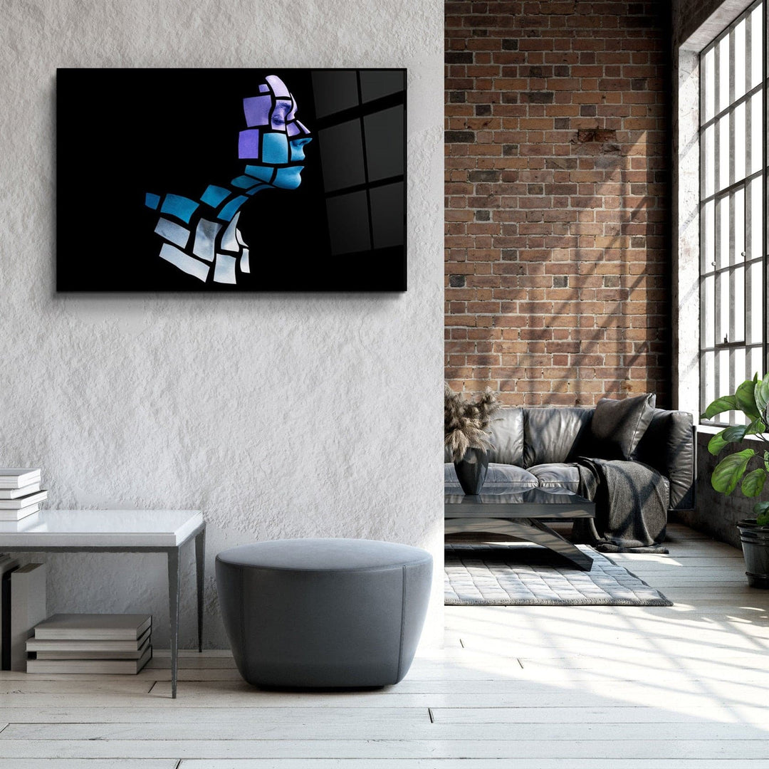 ・"Mysterious Face"・Glass Wall Art | Artdesigna Glass Printing Wall Arts.