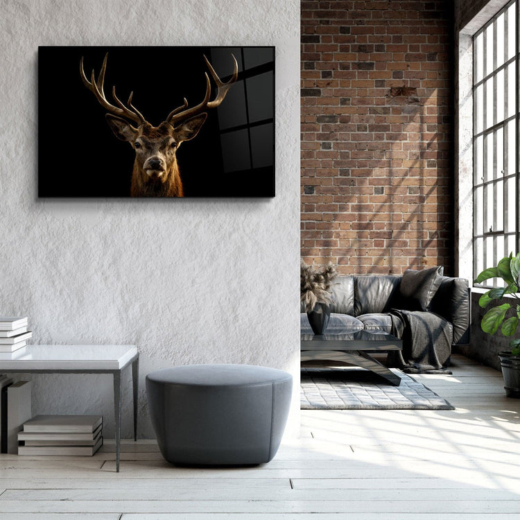 ・"TheDeer"・Glass Wall Art | Artdesigna Glass Printing Wall Arts.