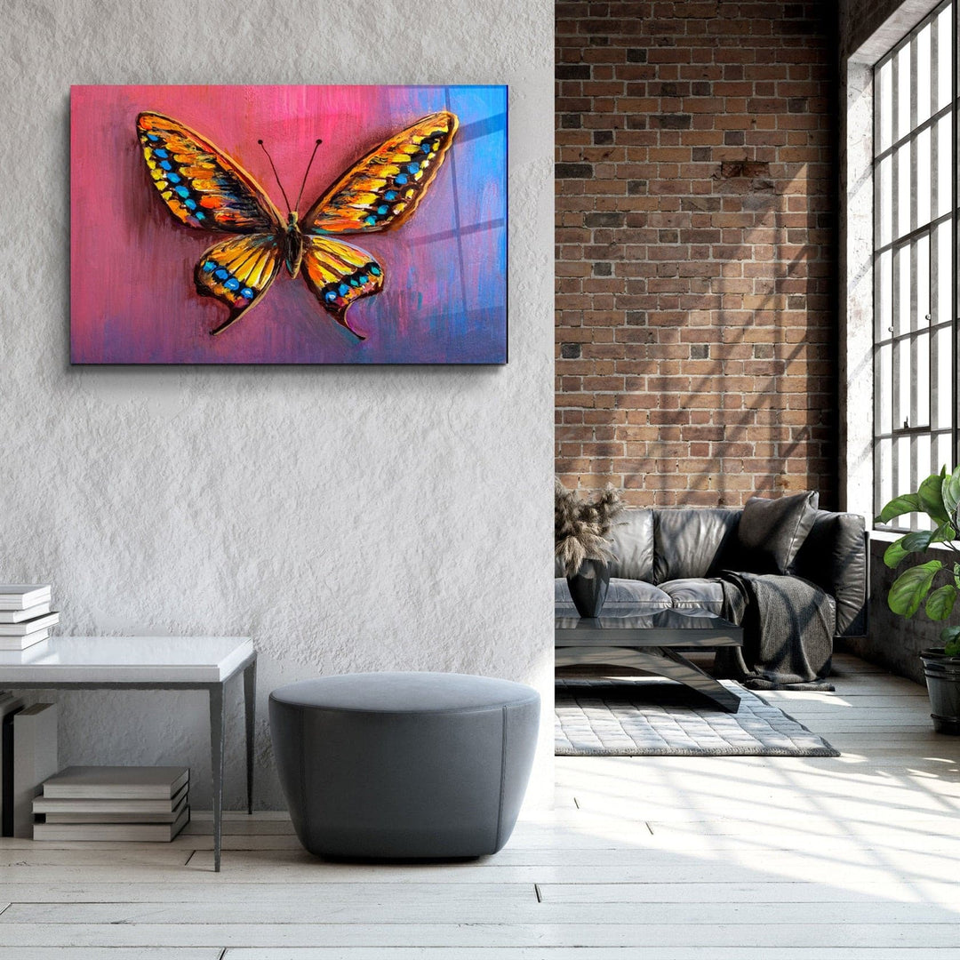 ・"Butterfly 5"・Glass Wall Art | Artdesigna Glass Printing Wall Arts.