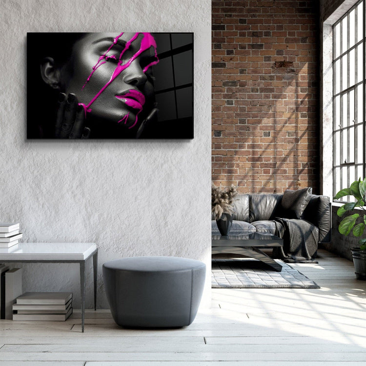 ・"Pink Cream"・Glass Wall Art | Artdesigna Glass Printing Wall Arts.