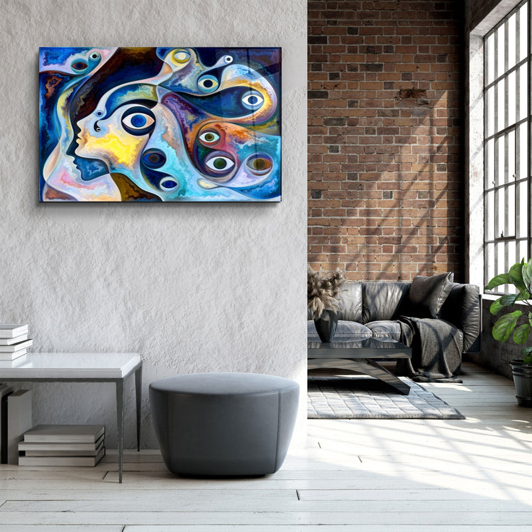 ・"Eyes Abstract"・Glass Wall Art | Artdesigna Glass Printing Wall Arts.