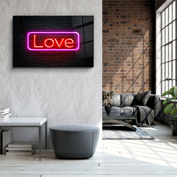 ・"Love"・Glass Wall Art | Artdesigna Glass Printing Wall Arts.