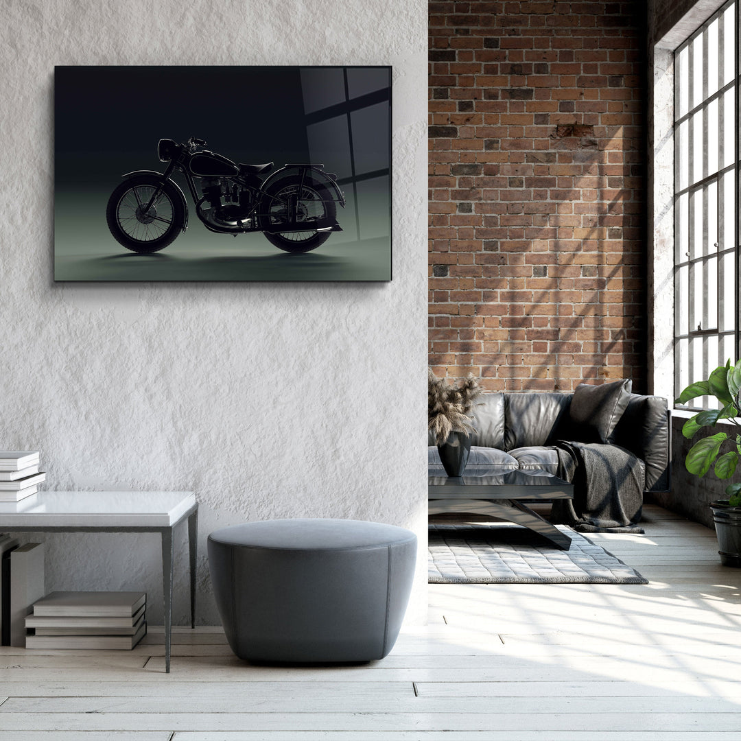 ・"Old Biker"・Designer's Collection Glass Wall Art