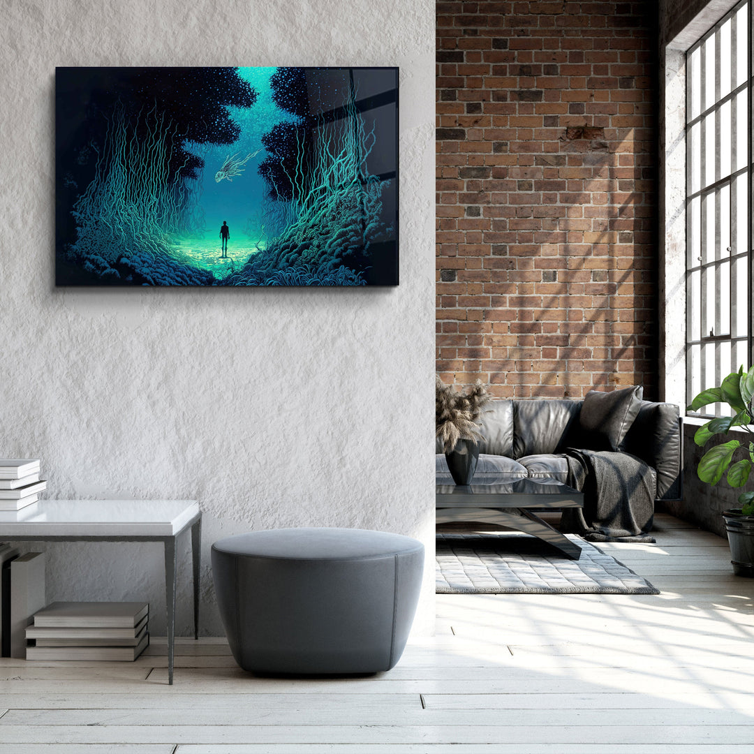 ・"Lost at Sea"・Secret World Collection Glass Wall Art