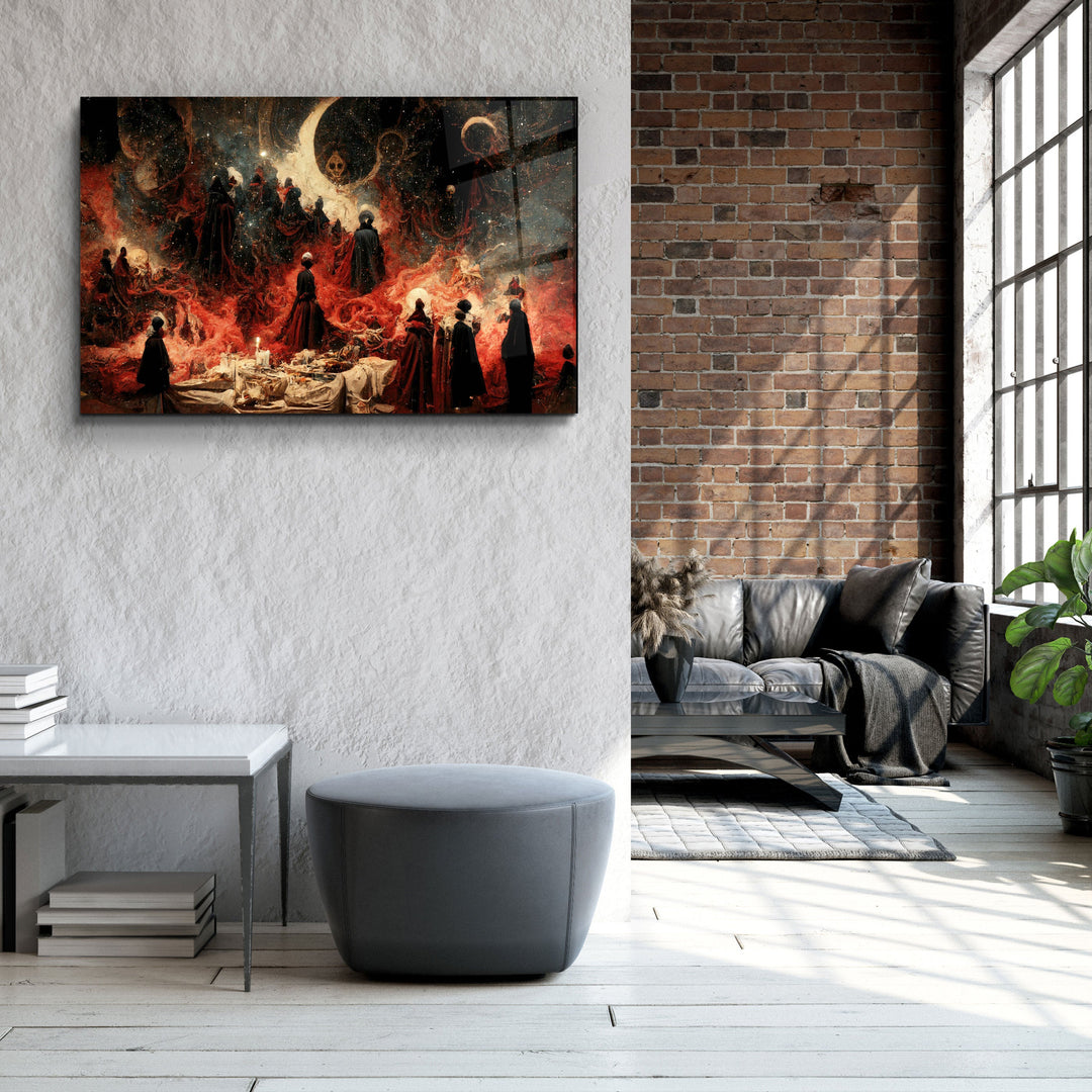 ・"Meeting on the Dark Side"・Secret World Collection Glass Wall Art