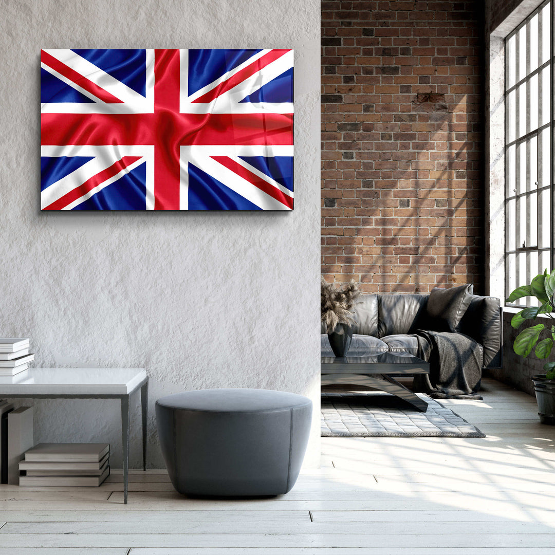 ・"UK Flag"・Glass Wall Art