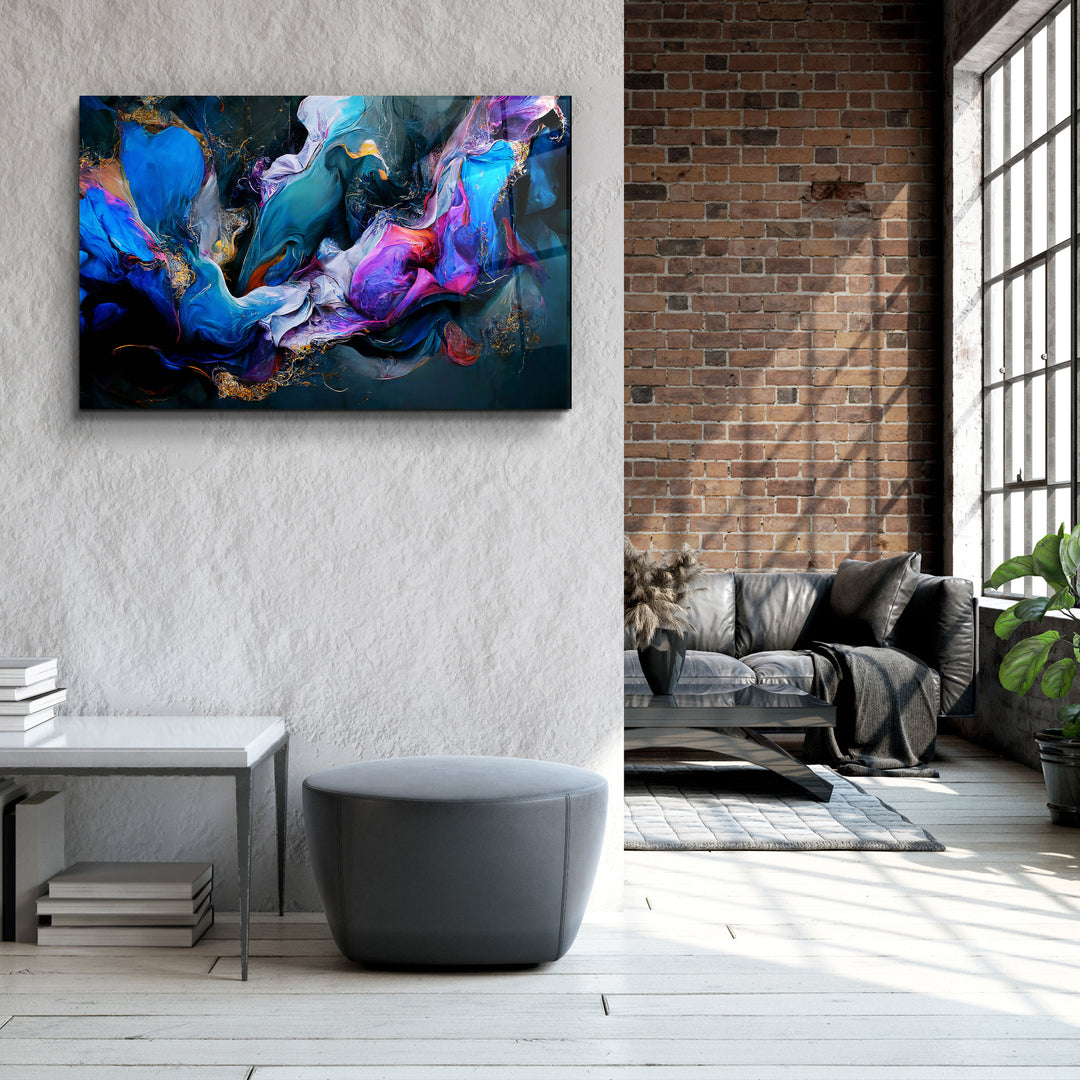 ・"Abstract Oil Painting"・Glass Wall Art