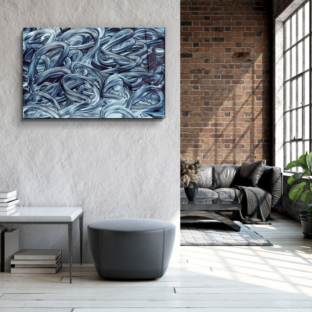 ・"Brush Strokes"・Glass Wall Art